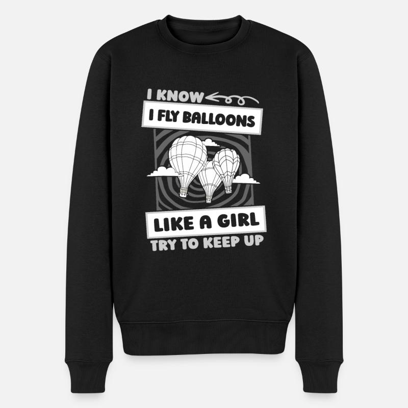 Plaisir de montgolfière - Pull Premium bio Homme - noir