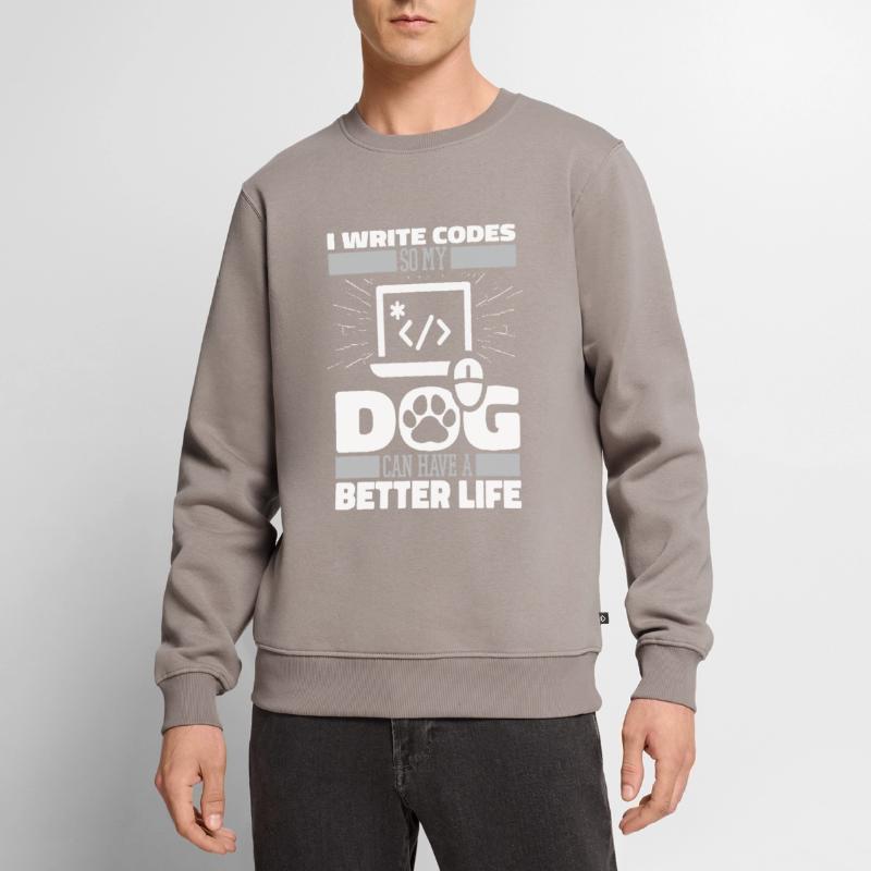 Entwickler Coder Programmierer Hund Männer Premium Bio Pullover