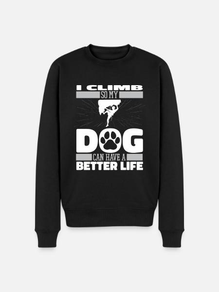 Climbing Climbing Dog - Men's Premium Organic Jumper - black