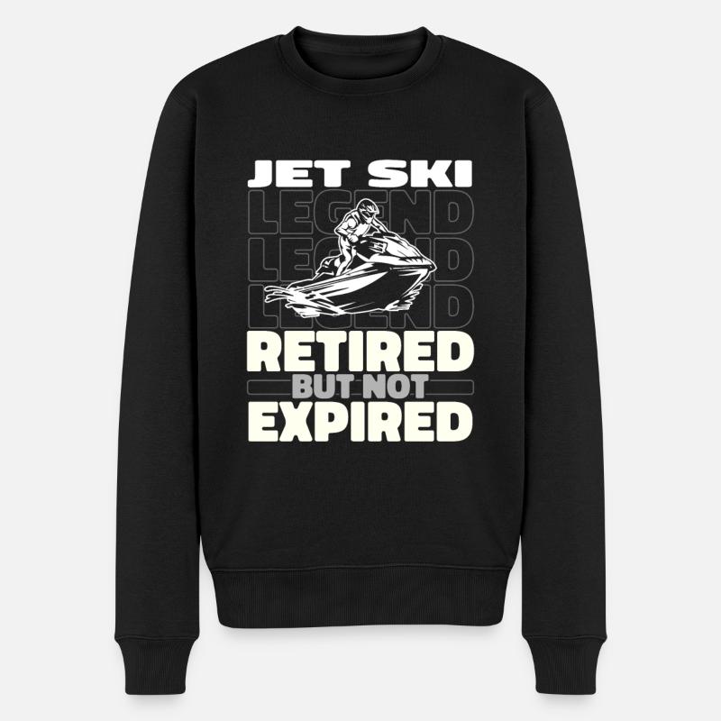 Jet Ski à la retraite - Pull Premium bio Homme - noir
