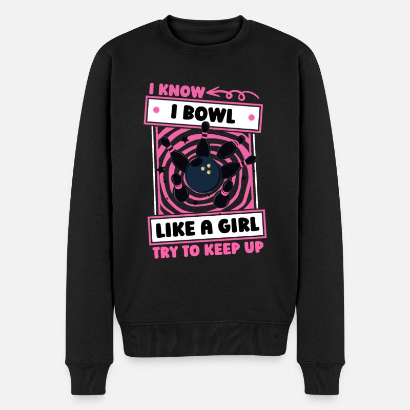 Bowling Bowling Bowler Girl - Pull Premium bio Homme - noir