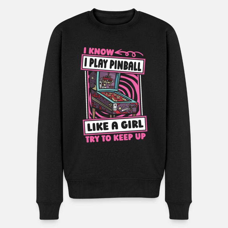 Humour flipper - Pull Premium bio Homme - noir