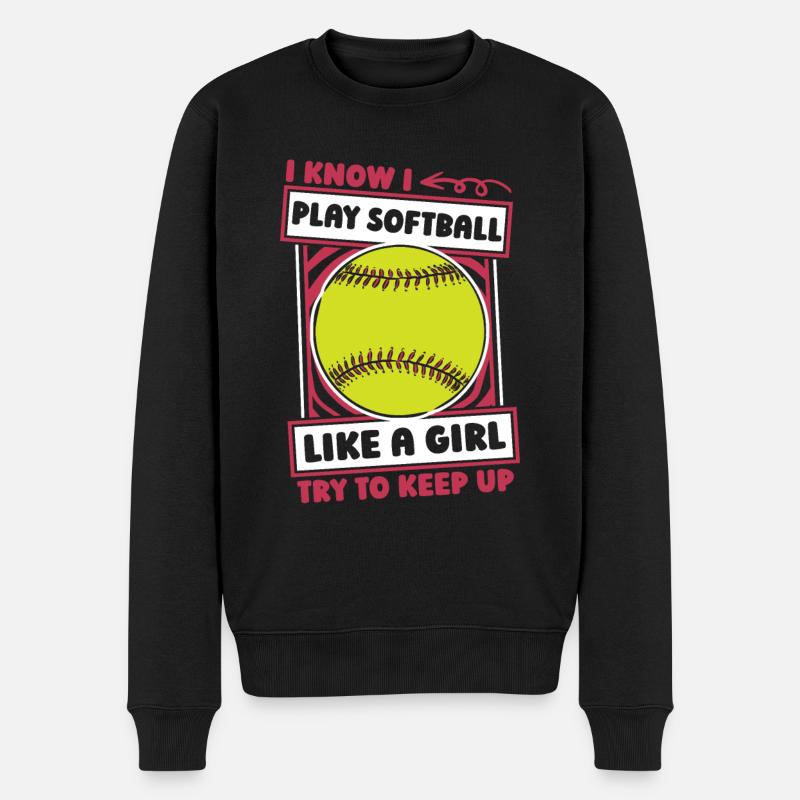 Softball drôle - Pull Premium bio Homme - noir