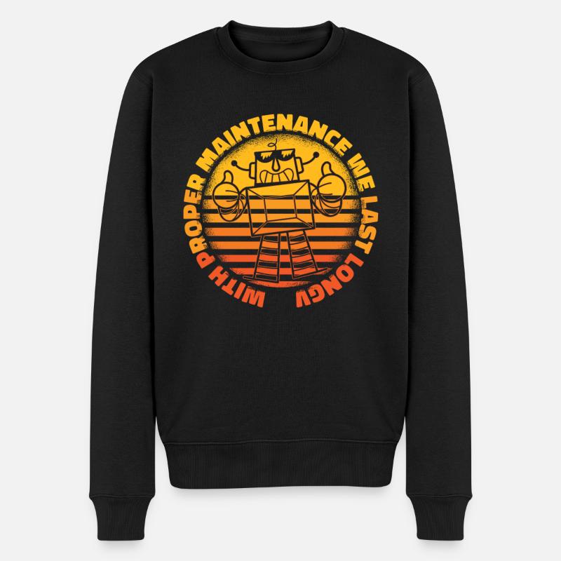 Robotik Ai Roboter - Männer Premium Bio Pullover - Schwarz