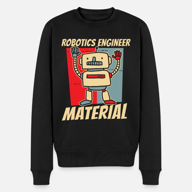 Robotik Ai Roboter - Männer Premium Bio Pullover - Schwarz