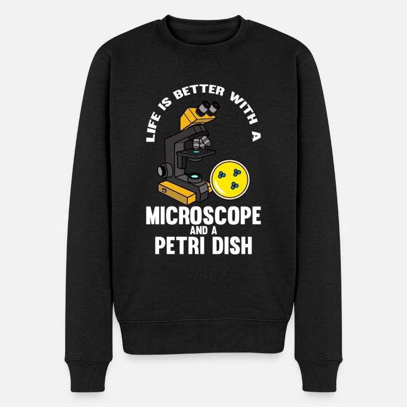 Biologie Biologiste Microscope - Pull Premium bio Homme - noir