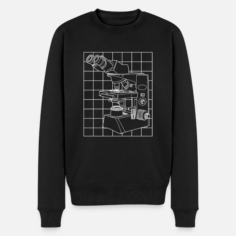 Biologie Biologe Mikroskop - Männer Premium Bio Pullover - Schwarz