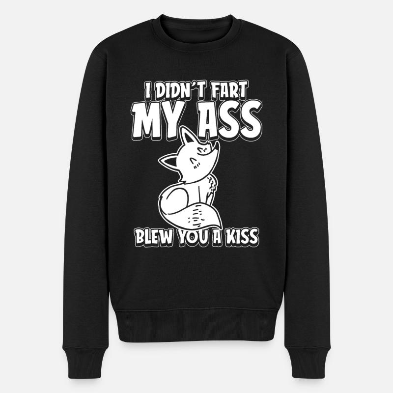 Fuchs Lustig - Männer Premium Bio Pullover - Schwarz