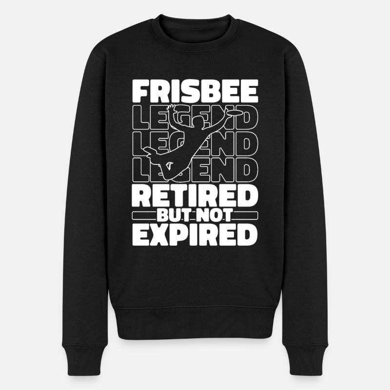 Frisbee Rentner - Männer Premium Bio Pullover - Schwarz
