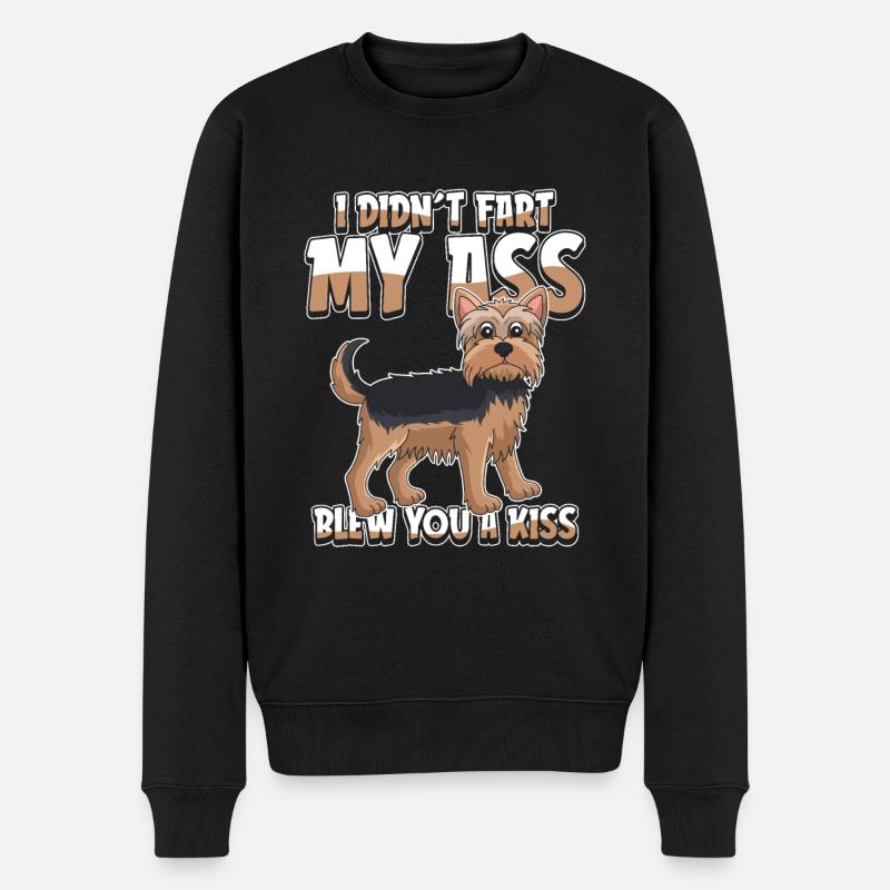 Yorkshire Terrier Drôle - Pull Premium bio Homme - noir