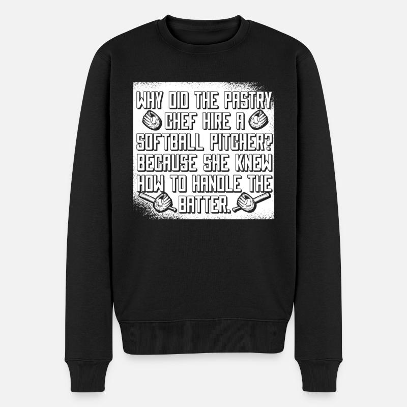 Softball drôle - Pull Premium bio Homme - noir