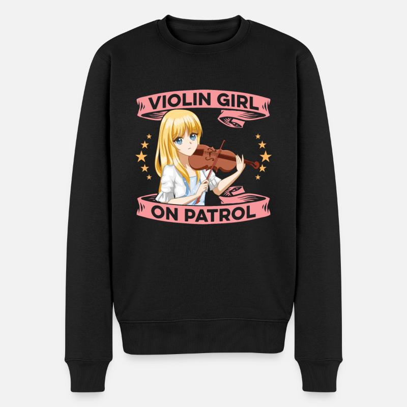 Violon Fille - Pull Premium bio Homme - noir