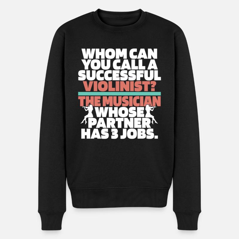 Violon Violon Drôle - Pull Premium bio Homme - noir