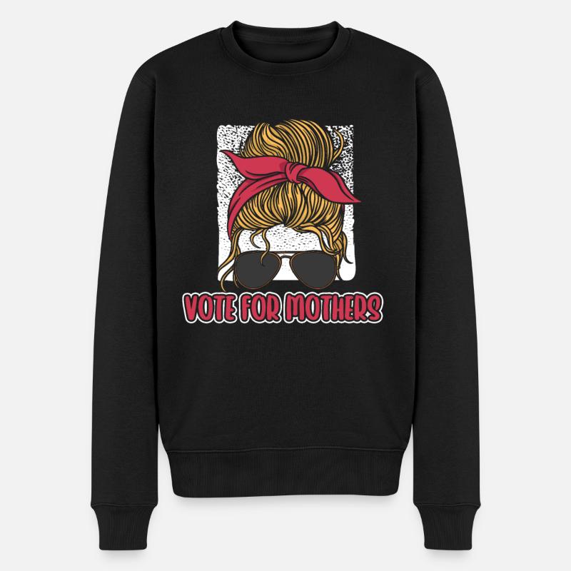 Mama Mutter Sonnenbrille - Männer Premium Bio Pullover - Schwarz