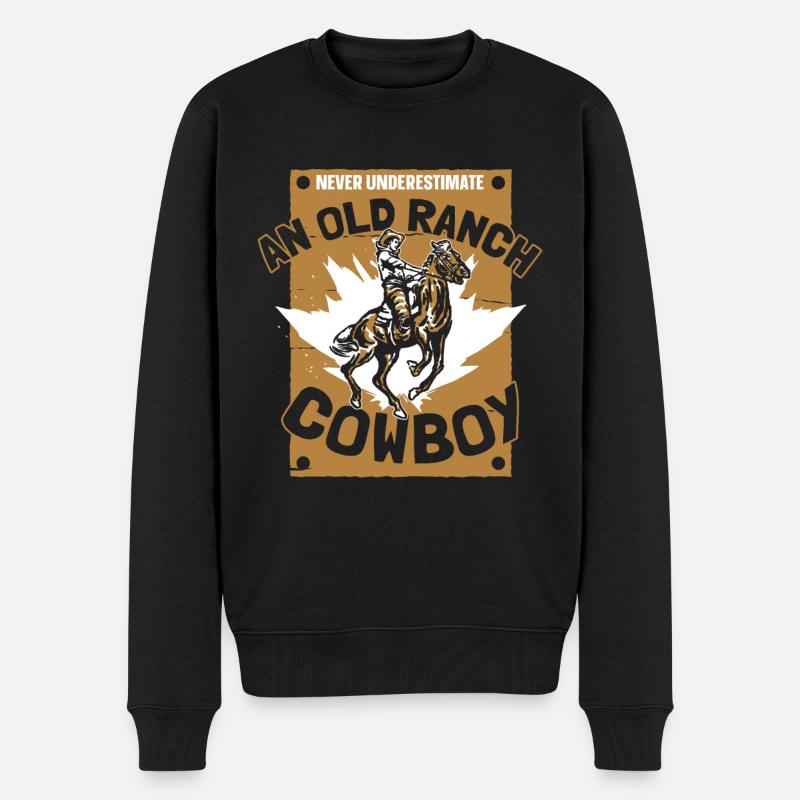Rodeo Cowboy Ranch Cowboy - Pull Premium bio Homme - noir