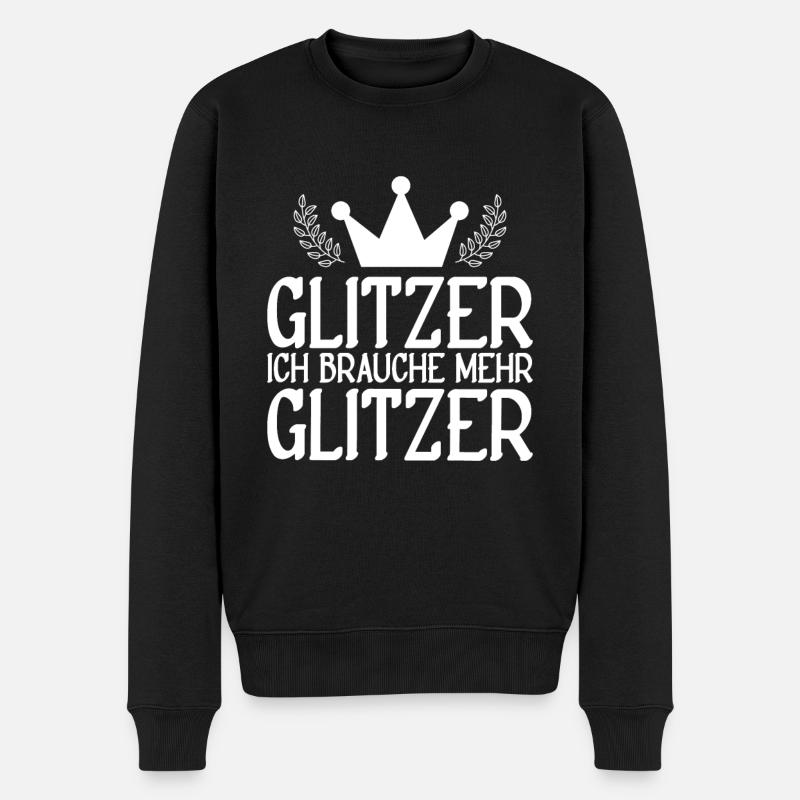 Prinzessin Funkeln - Männer Premium Bio Pullover - Schwarz