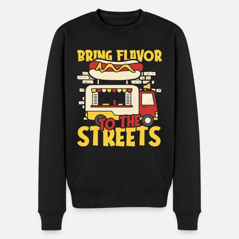 Hot-dog de cuisine de rue - Pull Premium bio Homme - noir
