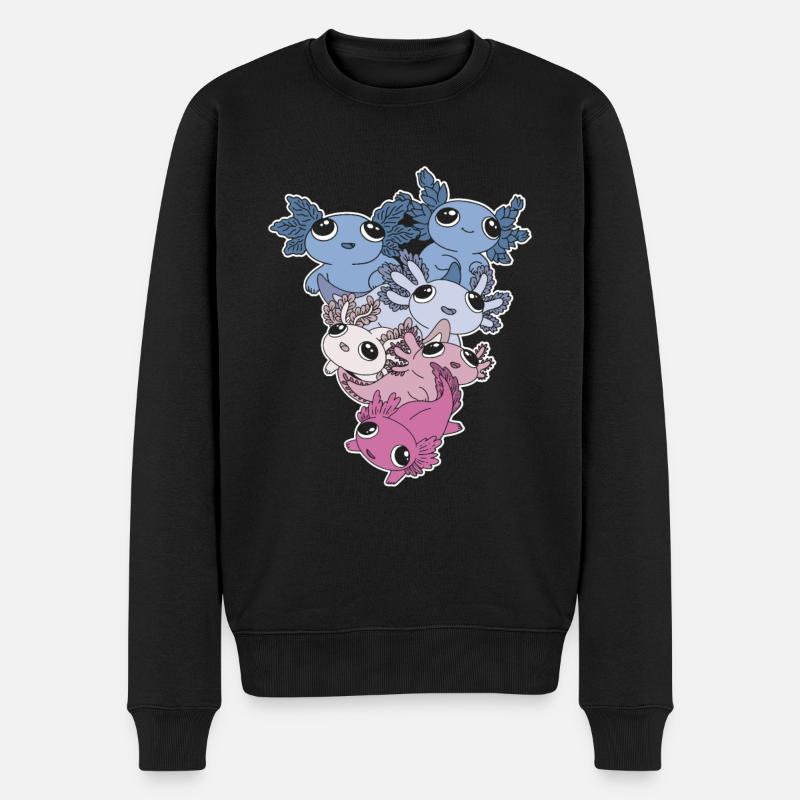 Genderfluid axolotl - Pull Premium bio Homme - noir