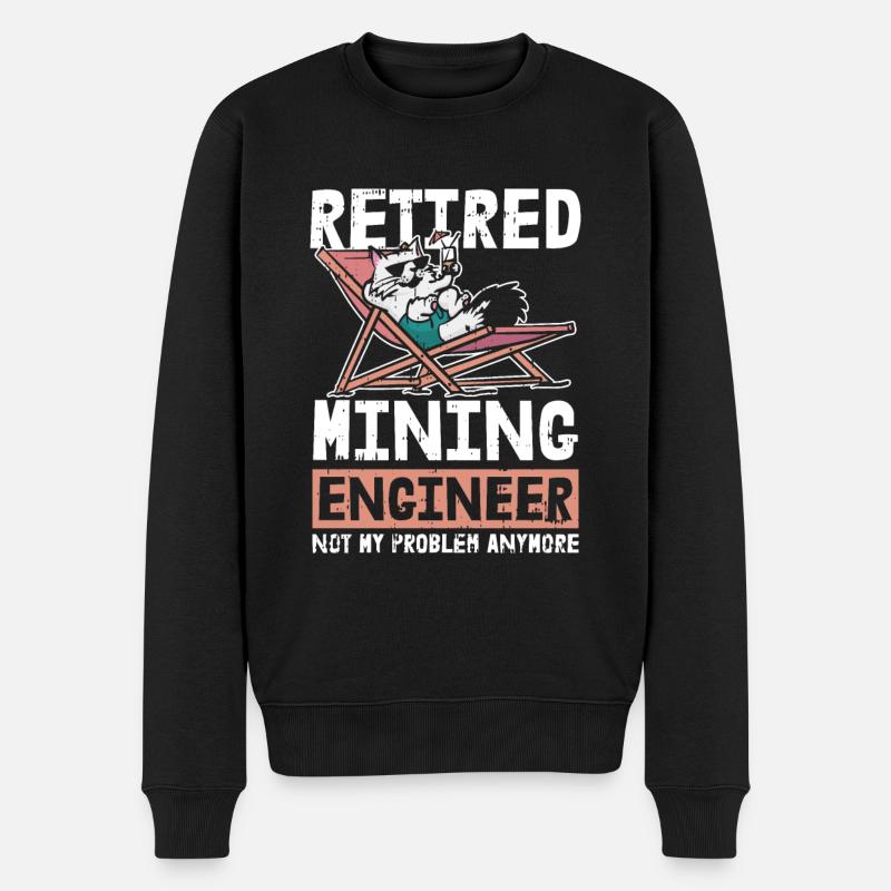 Ingénieur Retraité Ingénieur minier - Pull Premium bio Homme - noir