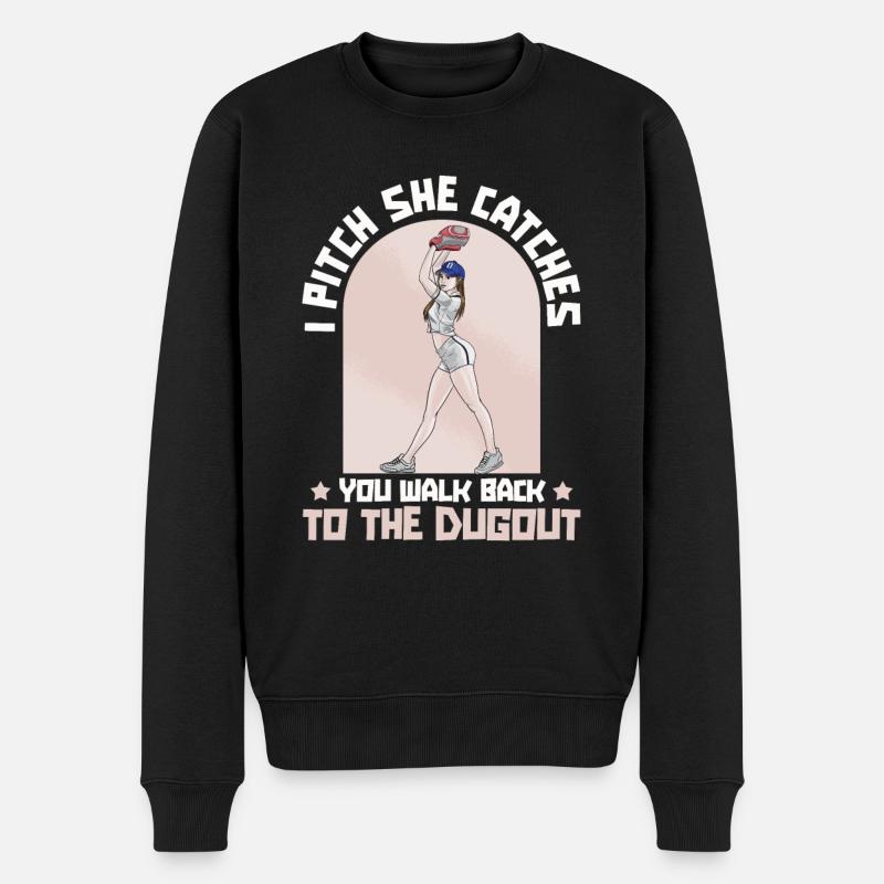 Pichet de softball - Pull Premium bio Homme - noir