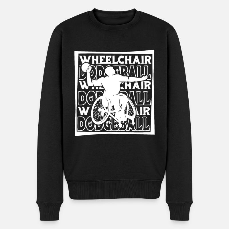 Völkerball Rollstuhl - Männer Premium Bio Pullover - Schwarz