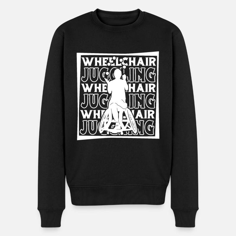 Jonglerie jongleur fauteuil roulant - Pull Premium bio Homme - noir
