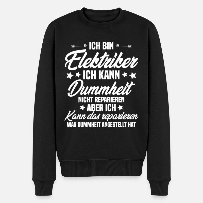 Je suis électricien - Pull Premium bio Homme - noir