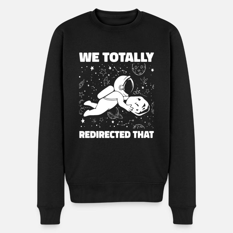 Weltraum Weltall Lustig Astroid Umleitung - Männer Premium Bio Pullover - Schwarz