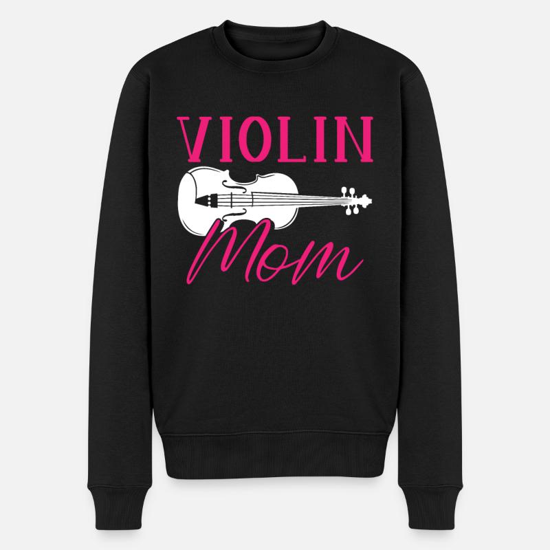 Violine Geige Mama - Männer Premium Bio Pullover - Schwarz
