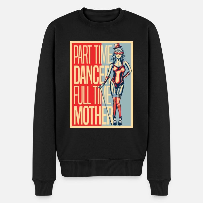 Mom Mutter Mutter Tanz Mutter - Männer Premium Bio Pullover - Schwarz