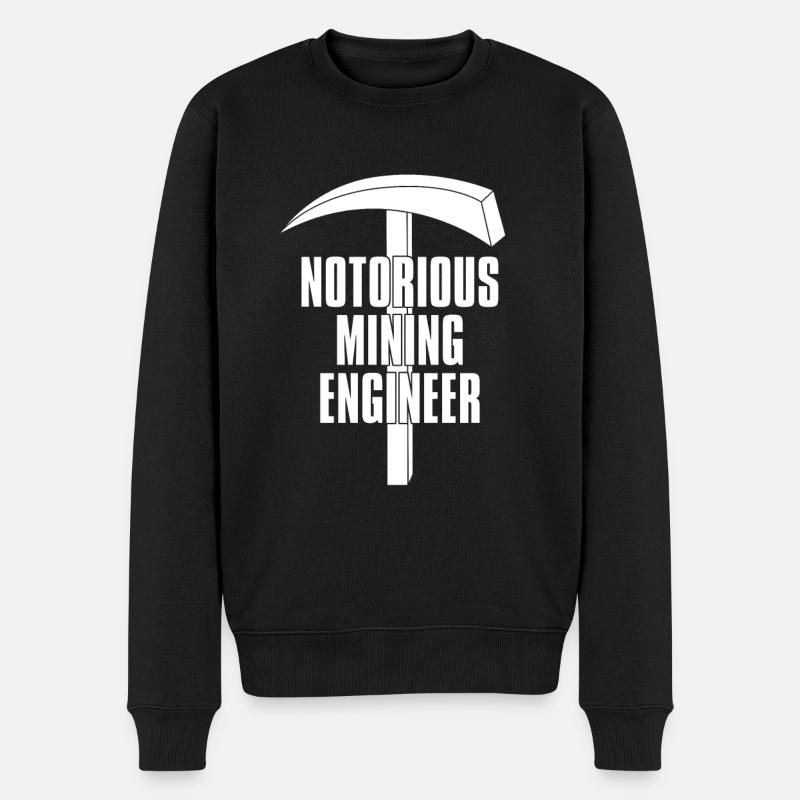 Ingénieur Pioche Ingénieur minier - Pull Premium bio Homme - noir