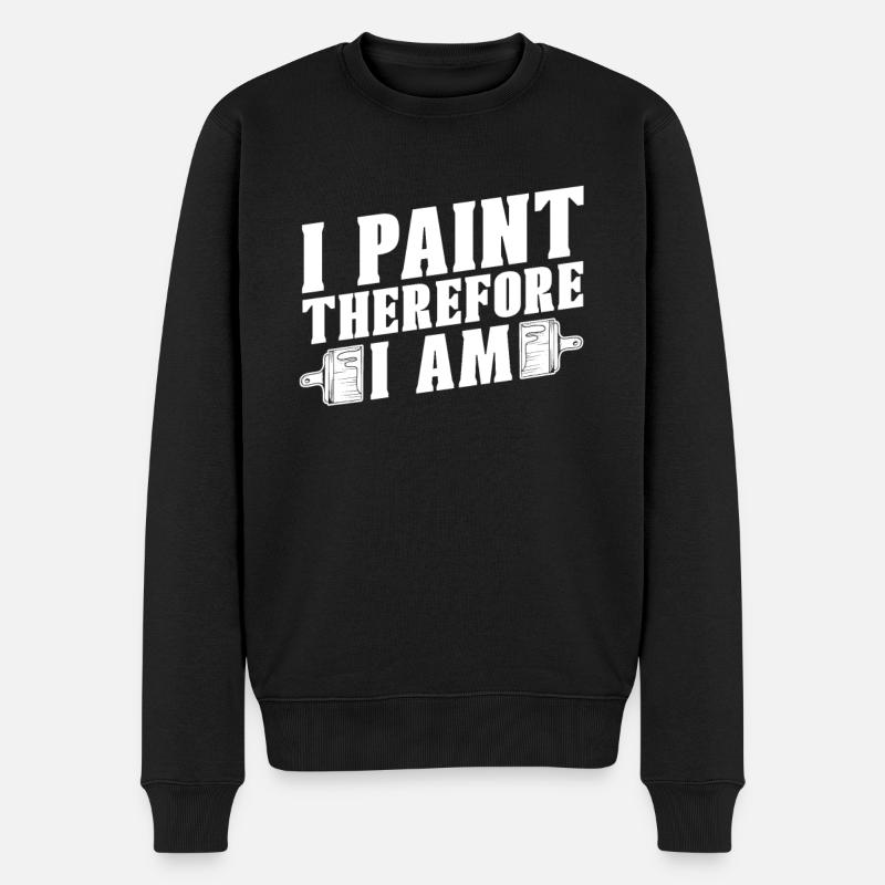 Peintre Vernisseur drôle - Pull Premium bio Homme - noir