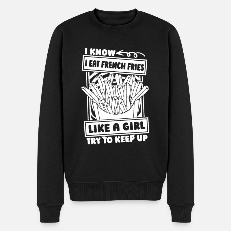 Frites Frites Fille - Pull Premium bio Homme - noir