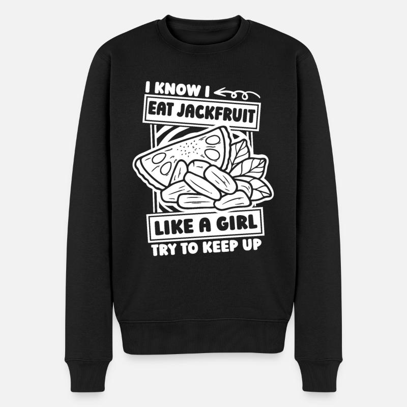 Jackfruit Mädchen - Männer Premium Bio Pullover - Schwarz