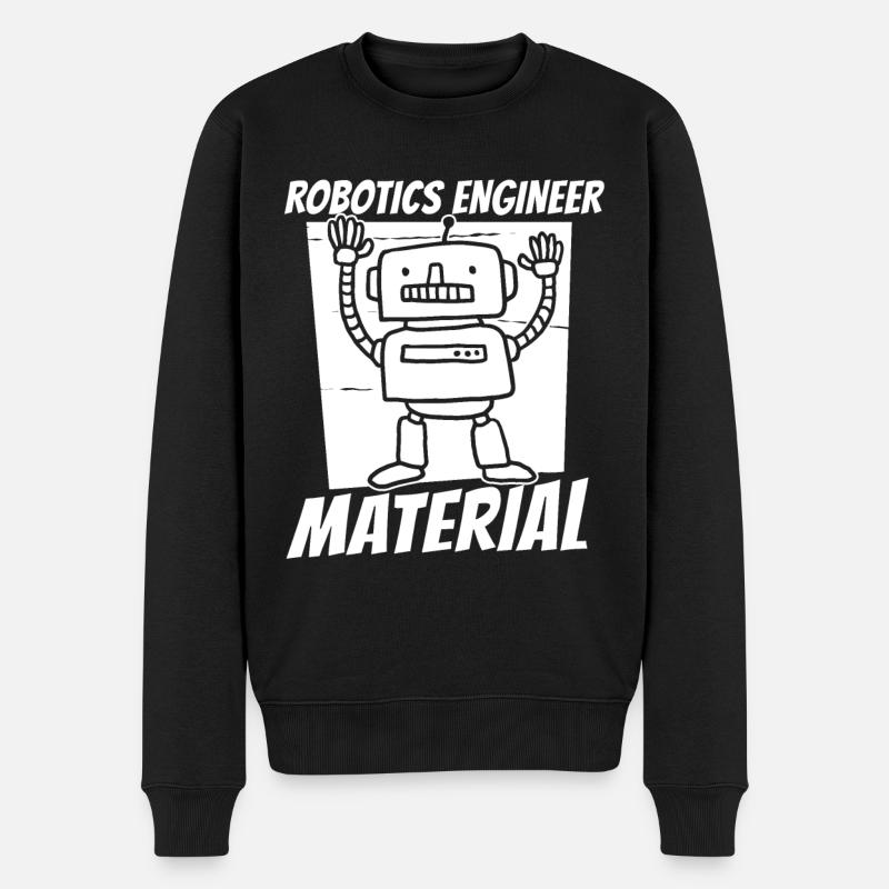 Robotik Ai Roboter - Männer Premium Bio Pullover - Schwarz
