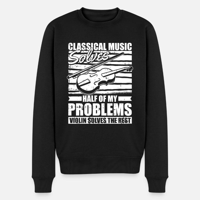 Violon Violon Drôle - Pull Premium bio Homme - noir