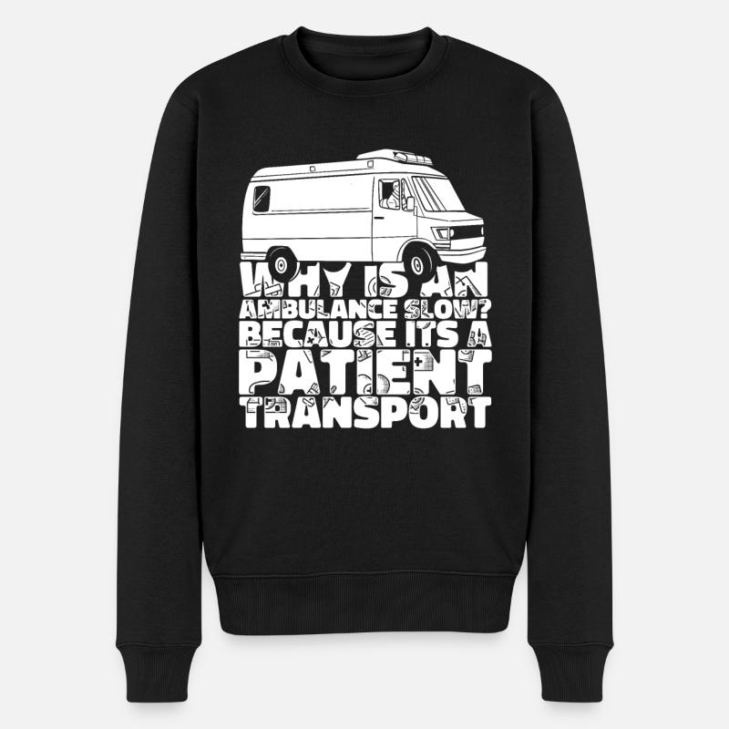 Notruf Leitstelle Einsatzzentrale Krankenwagen - Männer Premium Bio Pullover - Schwarz