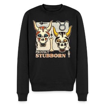 Sternzeichen Stier - Männer Premium Bio Pullover - Schwarz - Vorne - Nico (187cm)