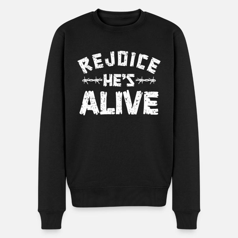 Christ Christianisme Réjouissance - Pull Premium bio Homme - noir