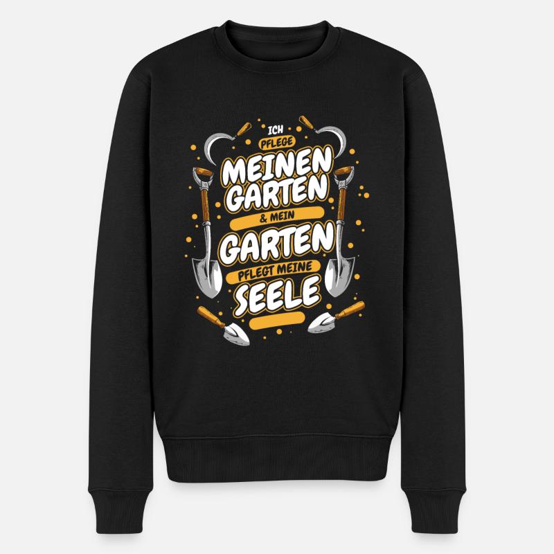 Hobbygärtner Garten - Männer Premium Bio Pullover - Schwarz