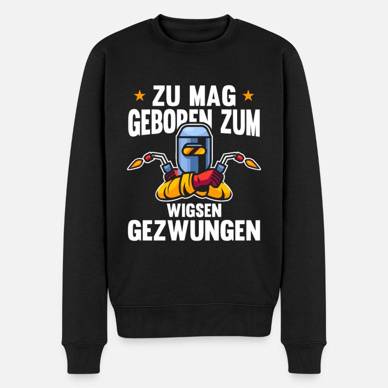 Schweißer Schlosser Cool Schweier - Männer Premium Bio Pullover - Schwarz