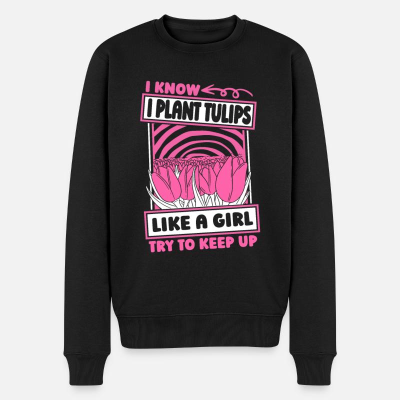 Tulipes - Pull Premium bio Homme - noir