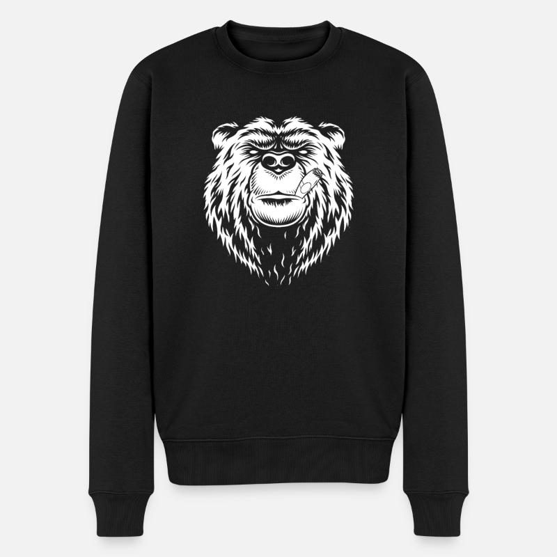 Ours à cigares - Pull Premium bio Homme - noir