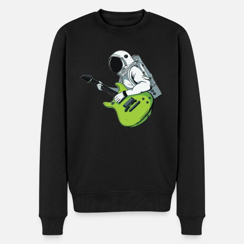 E Gitarre Elektrogitarre - Männer Premium Bio Pullover - Schwarz