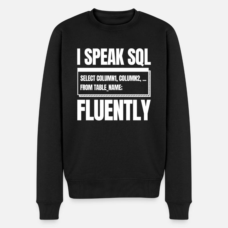 Entwickler Coder Programmierer Sql - Männer Premium Bio Pullover - Schwarz