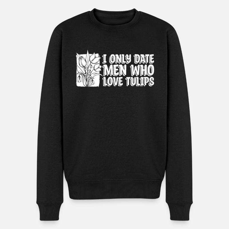 Tulpen Witzig Tulpen - Männer Premium Bio Pullover - Schwarz