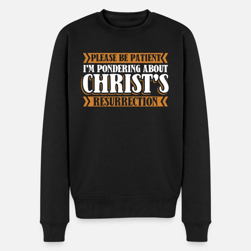 Christ Christianisme Résurrection - Pull Premium bio Homme - noir