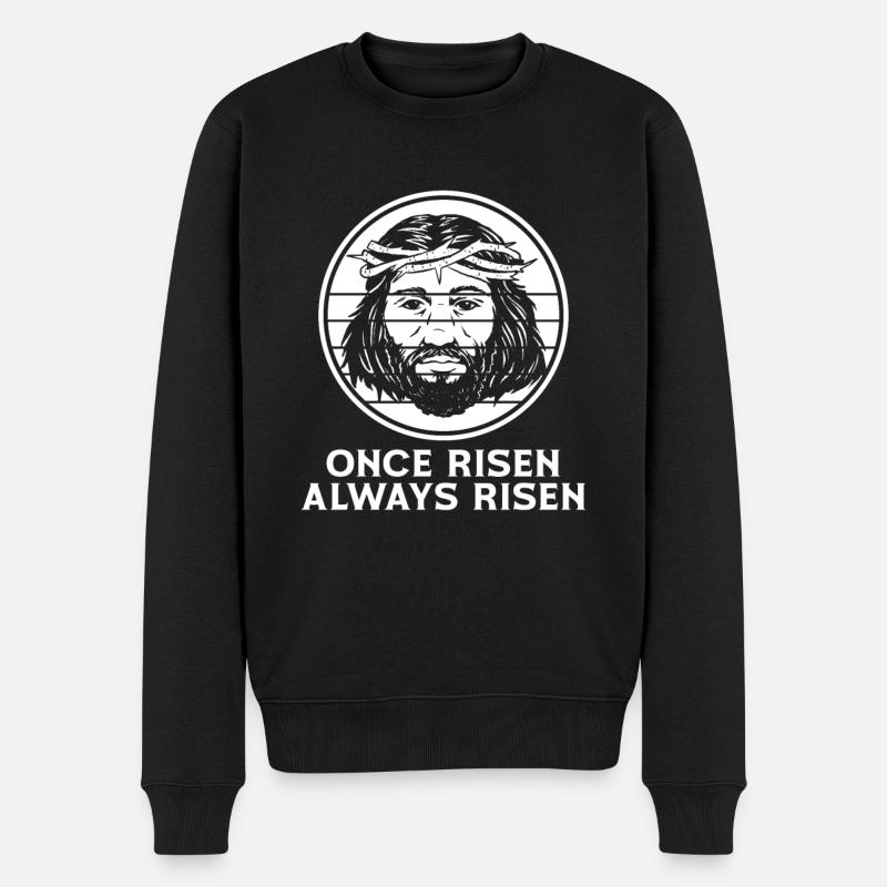 Christ Christentum - Männer Premium Bio Pullover - Schwarz