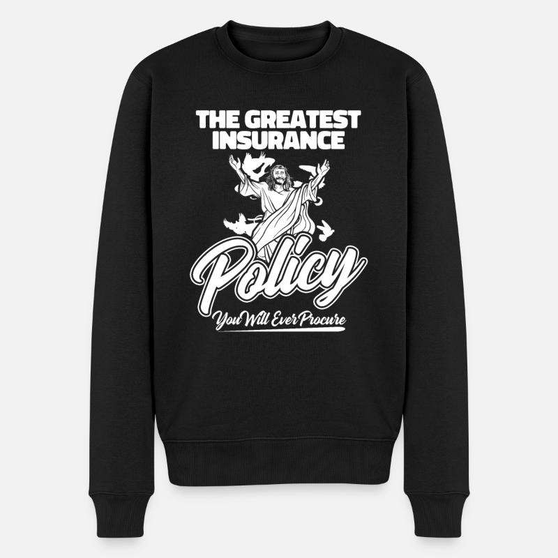 Christ Christentum - Männer Premium Bio Pullover - Schwarz