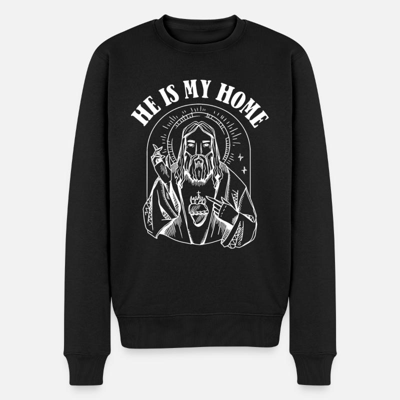 Christ Christianisme Accueil - Pull Premium bio Homme - noir